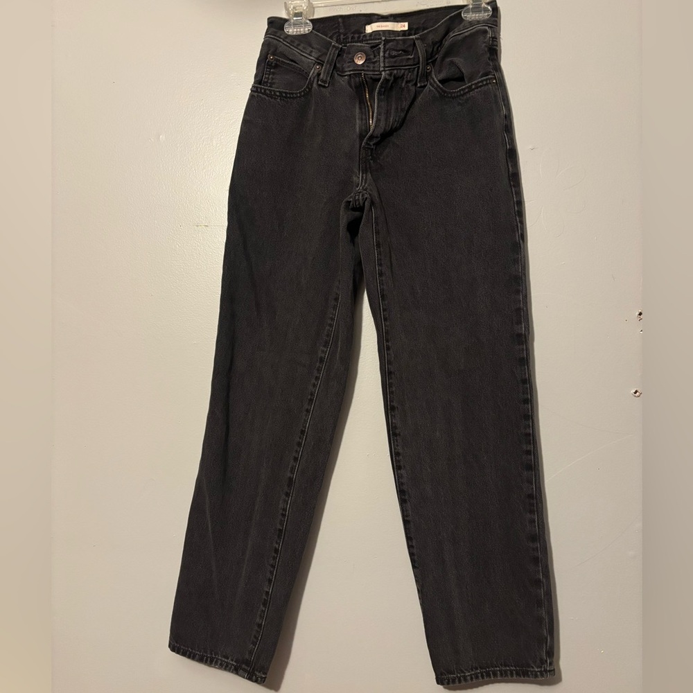 black denim jeans
